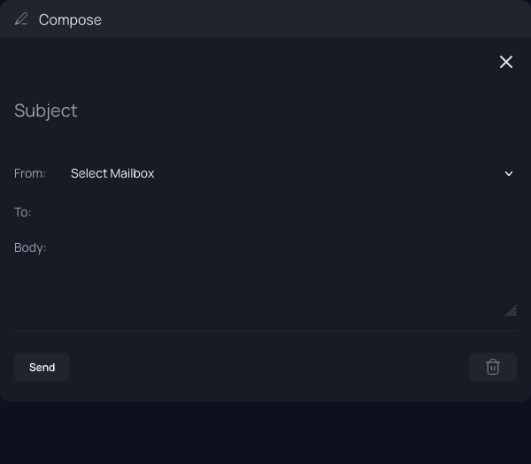 Picture of the Email Compose interface