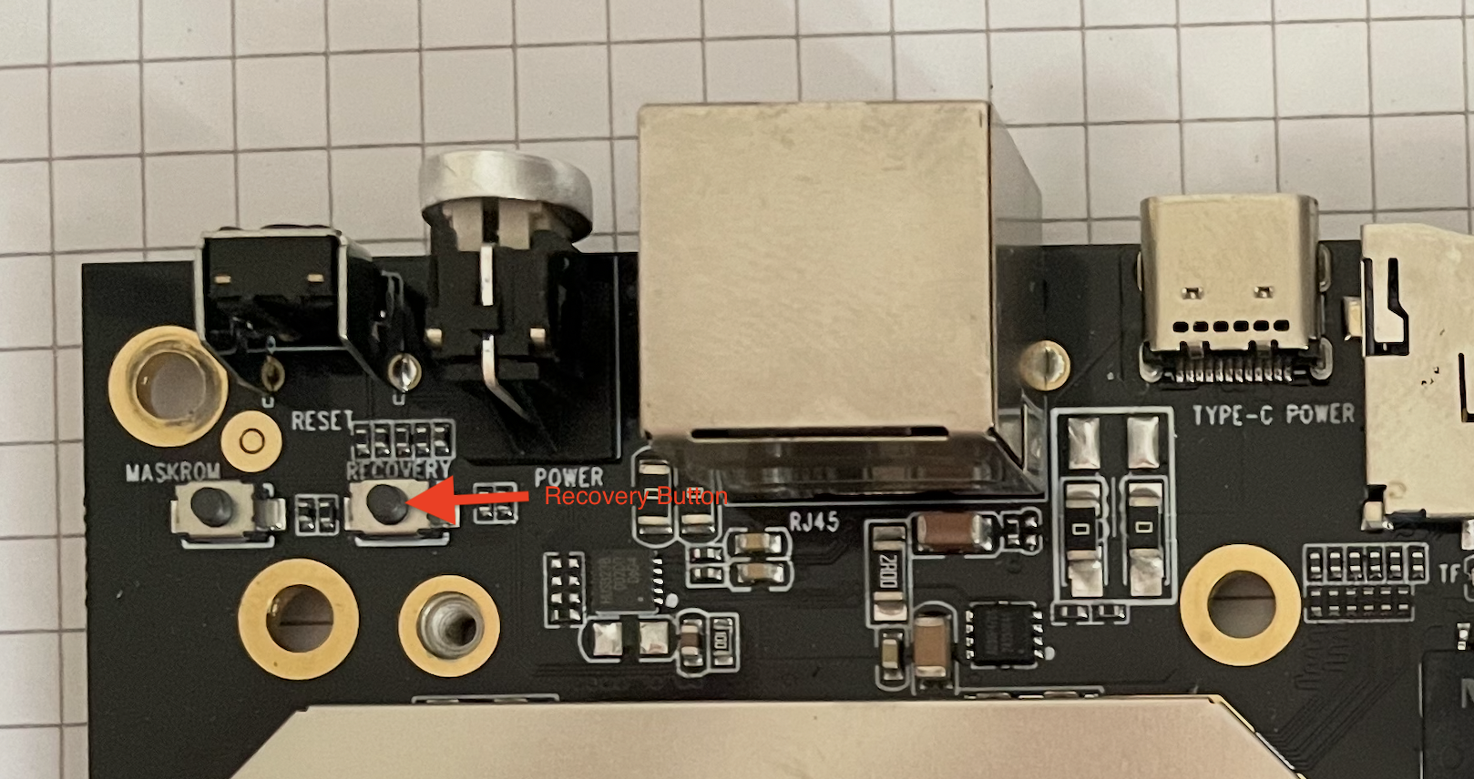 Recovery mode button location